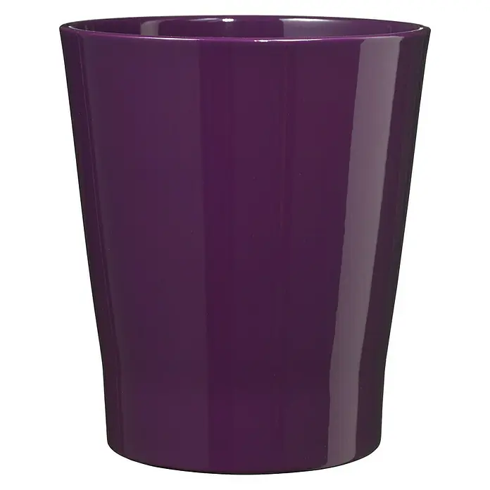 SK Orchideentopf Merina Candy - Außenmaß (Ø x H): 14 x 15 cm, Keramik, Aubergine, Glänzend - Vorderansicht