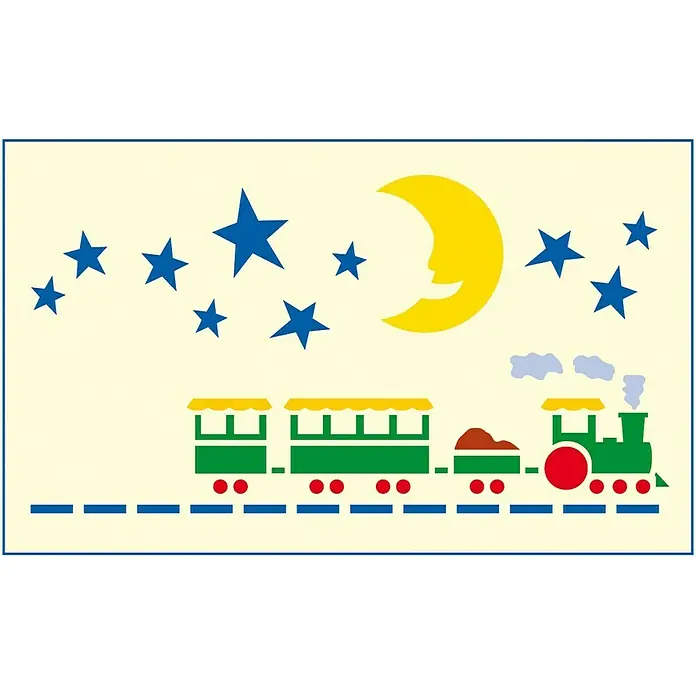 Mako Creativ Line Šablona s motivom - Vlak / zvjezdano nebo, 36 x 21 cm, Folija - Pogled sprijeda