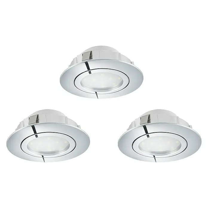 Tween Light Set ugradbenih LED svjetiljki - 18 W, Krom, 3 Kom., Topla bijela - Pogled odozdo