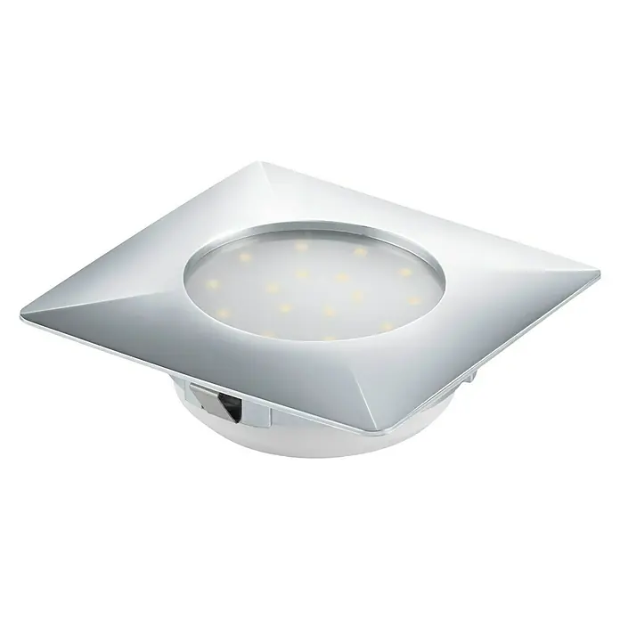 Tween Light Led-inbouwverlichting - 12 W, Warm wit, 102 x 102 mm, Chroom - Top-down weergave