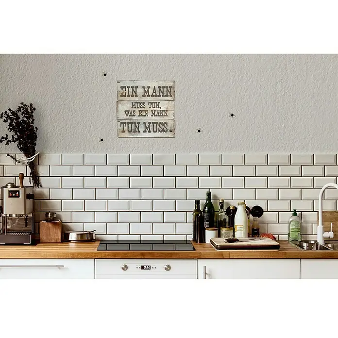 Komar Dekosticker - Ein Mann muss..., Braun/Beige, 70 x 50 cm