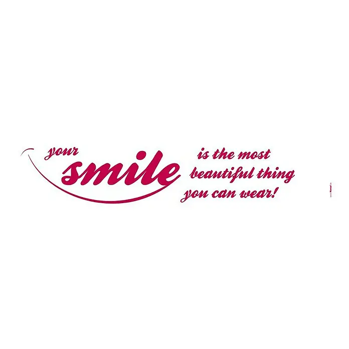Komar Dekosticker - Your Smile, Pink, 70 x 14 cm - Vorderansicht