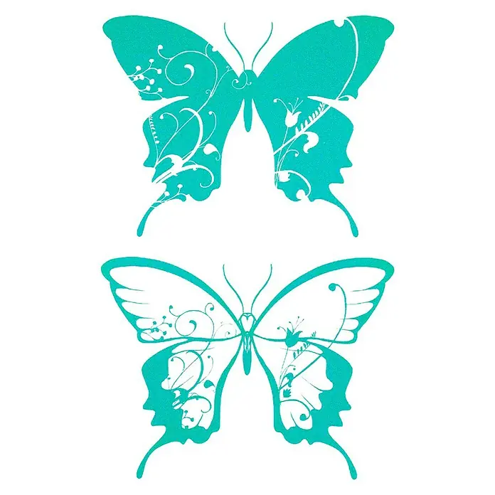 Komar Dekosticker - Farfalle, Hellblau, 50 x 70 cm - Vorderansicht