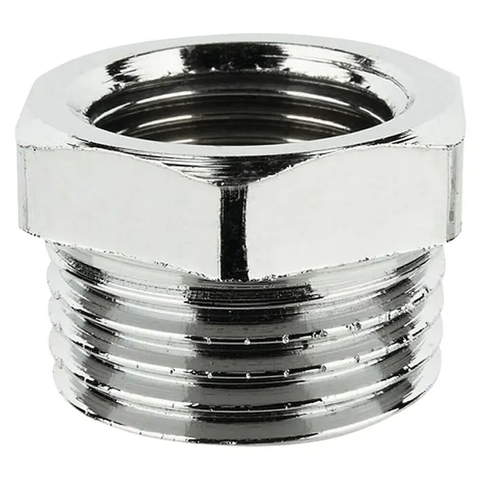 Redukcijski element - Vanjski navoj: ¾″, Unutarnji navoj: ½″, Kromirano - Pogled sprijeda