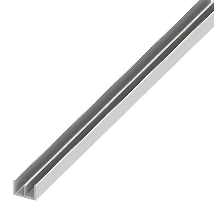 Kantoflex Geleiderail - 1.000 x 6 x 10 mm, Montage: Boven, Hard PVC, Wit - Zijaanzicht links