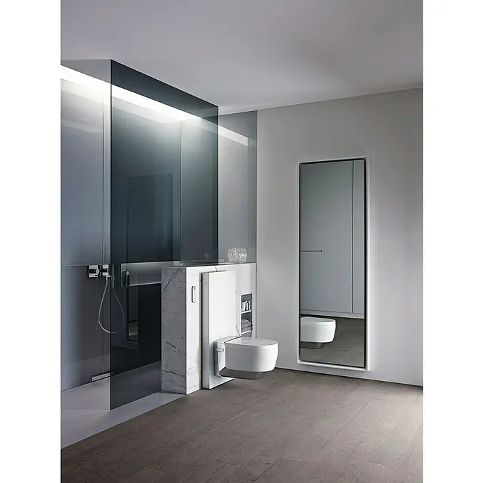 Geberit Sanitarni modul za zidnu WC školjku Monolith - 2-količinsko ispiranje, 10,6 x 50,5 x 114 cm, Bijele boje