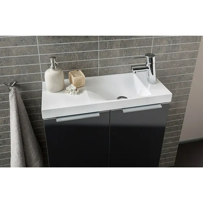 Camargue Fresh Einbauwaschbecken - 60 x 22 cm, Mineralguss, Weiß