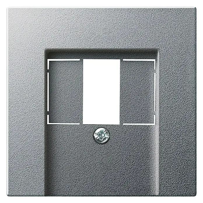Gira System 55 TAE-Abdeckung - Aluminium, Seidenmatt, Kunststoff, Unterputz - Ansicht von oben