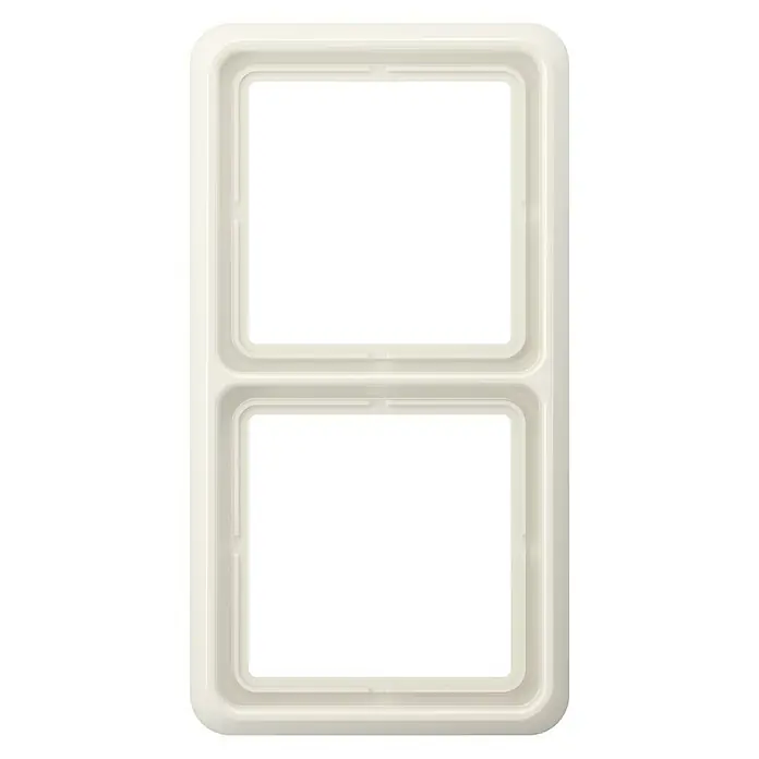 Jung CD 500 Abdeckrahmen - Weiß, 2-fach, Kunststoff, Unterputz - Ansicht von oben