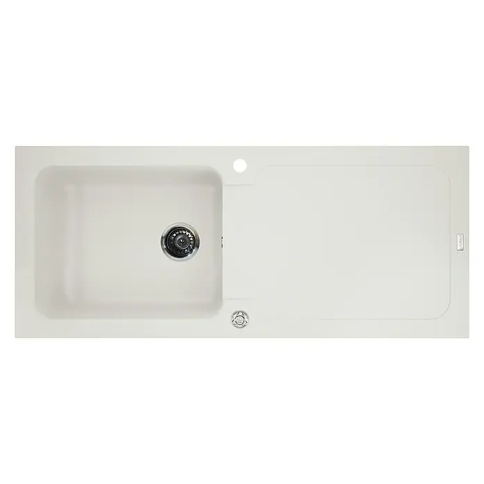 Carea Einbauspüle Botia - 118 x 50 cm, CAREAlith®, Weiß - Ansicht von oben