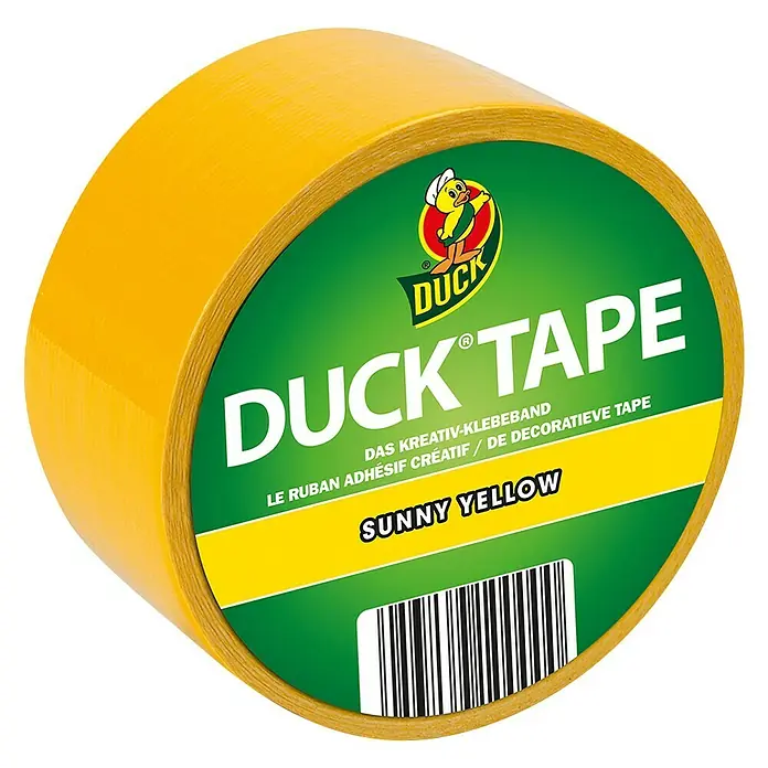 Duck Tape Kreativklebeband - Sunny Yellow, 9,1 m x 48 mm - Vorderansicht