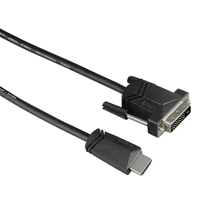 Hama Verbindungskabel - DVI-Stecker, HDMI-Stecker, 3 m - Vorderansicht