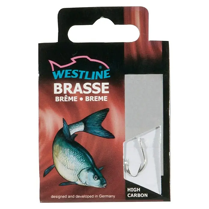 Westline Brassenhaken - Größe: 8, Gebunden, High Carbon-Stahl, 10 Stk., Nickel