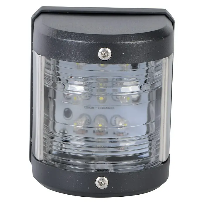 Talamex LED-Hecklaterne - 55,5 x 64,4 x 75 mm, 12 V, 0,54 W, Schwarz, Lichtfarbe: Neutralweiß - Vorderansicht