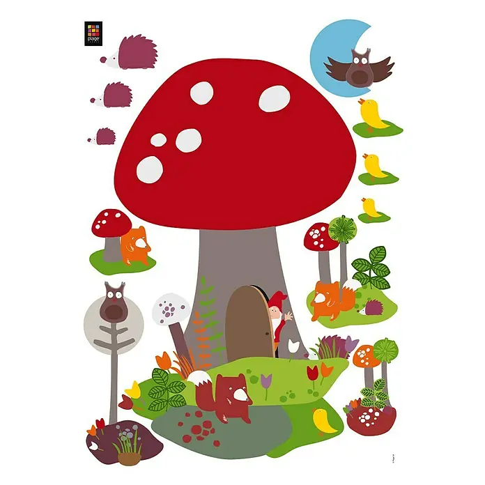 Wandtattoo - Fliegenpilz, 48 x 68 cm - Vorderansicht