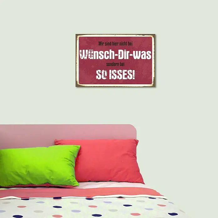 Blechschild - Antik/Vintage/Retro, 45 x 30 cm, So isses - Vorderansicht