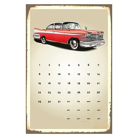 Blechschild Kalender