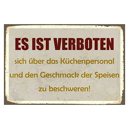 Blechschild