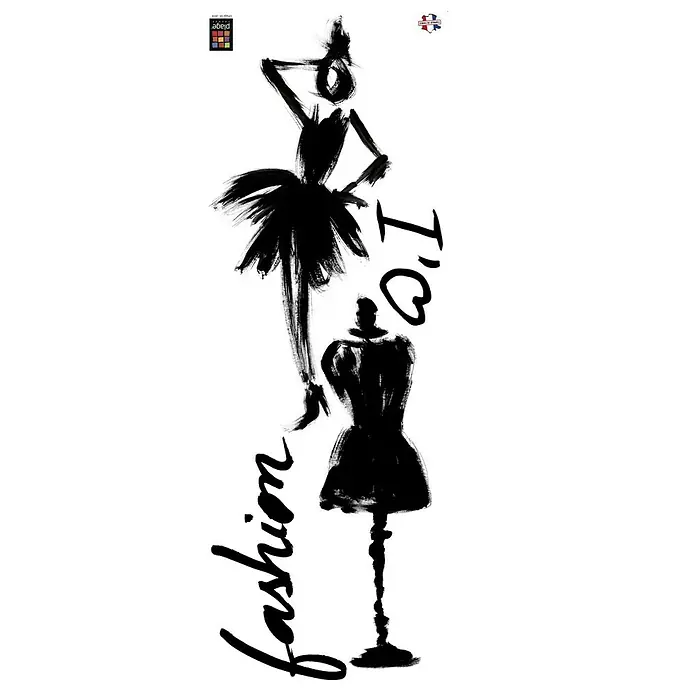 Wandtattoo - I love Fashion - Ansicht von oben