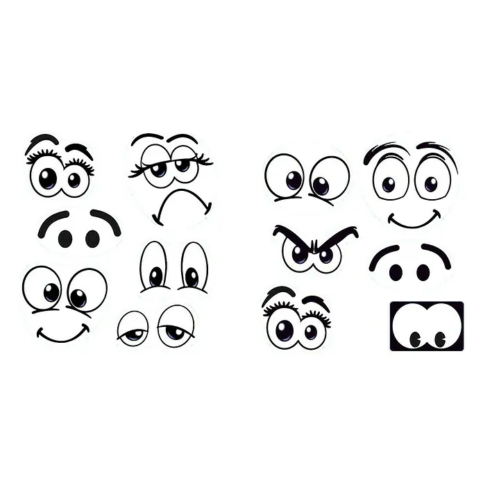 Dekosticker XXS - Comic-Augen - Vorderansicht