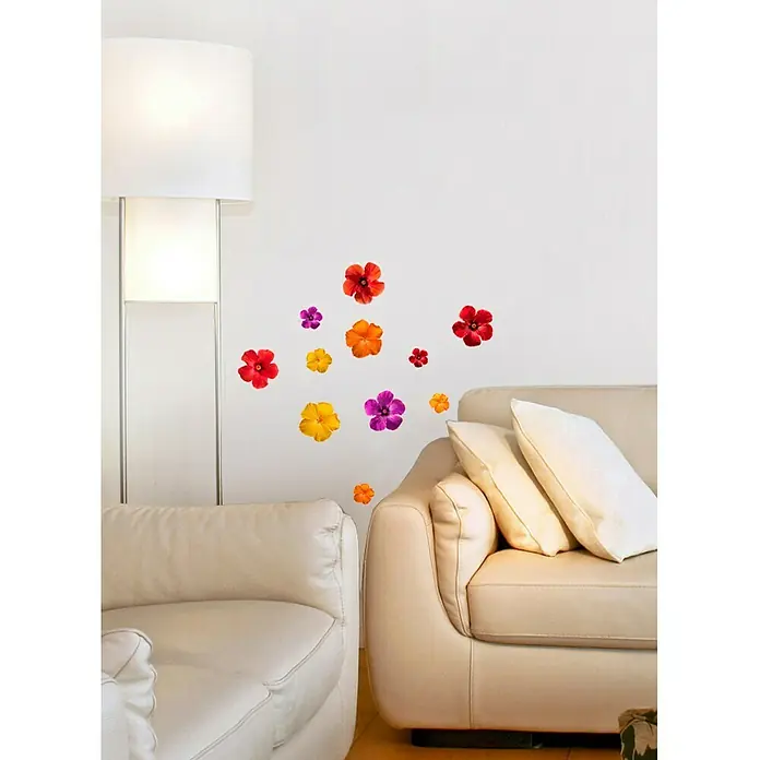 Wandtattoo - Hibiskusblüten - Stimmungsaufnahme