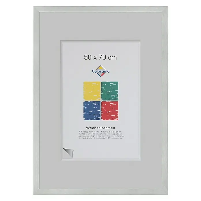 Colorama Bilderrahmen Star - Silber, 50 x 70 cm, Aluminium, Matt - Vorderansicht