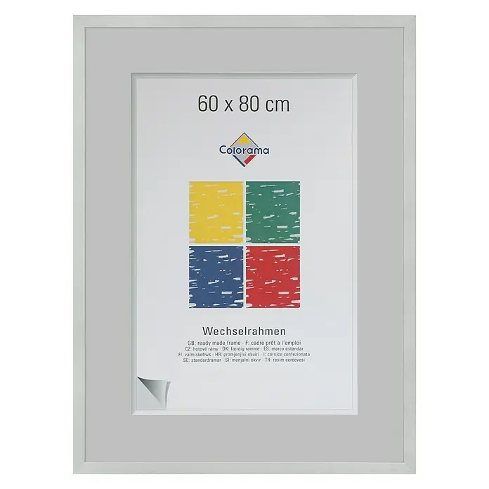 Colorama Bilderrahmen Star - Silber, 60 x 80 cm, Aluminium, Matt - Vorderansicht