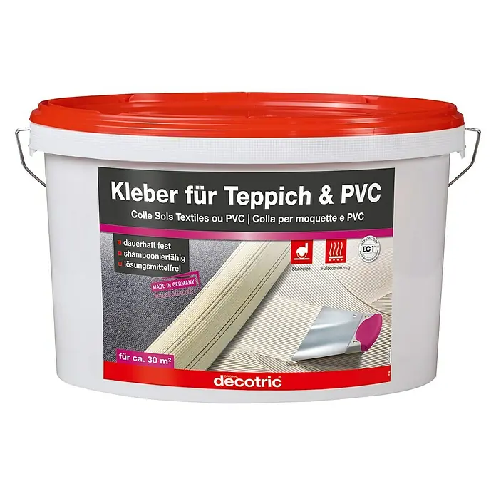 Decotric PVC- & Teppich-Kleber - 10 kg, Gebrauchsfertig, Innen - Vorderansicht