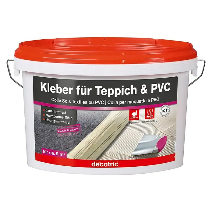 Decotric PVC- & Teppich-Kleber - 3 kg, Gebrauchsfertig, Innen - Vorderansicht