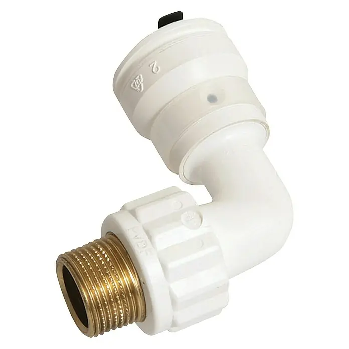 Marley AquaStec Winkel - Durchmesser: 16 mm, Außengewinde: ½″ - Vorderansicht