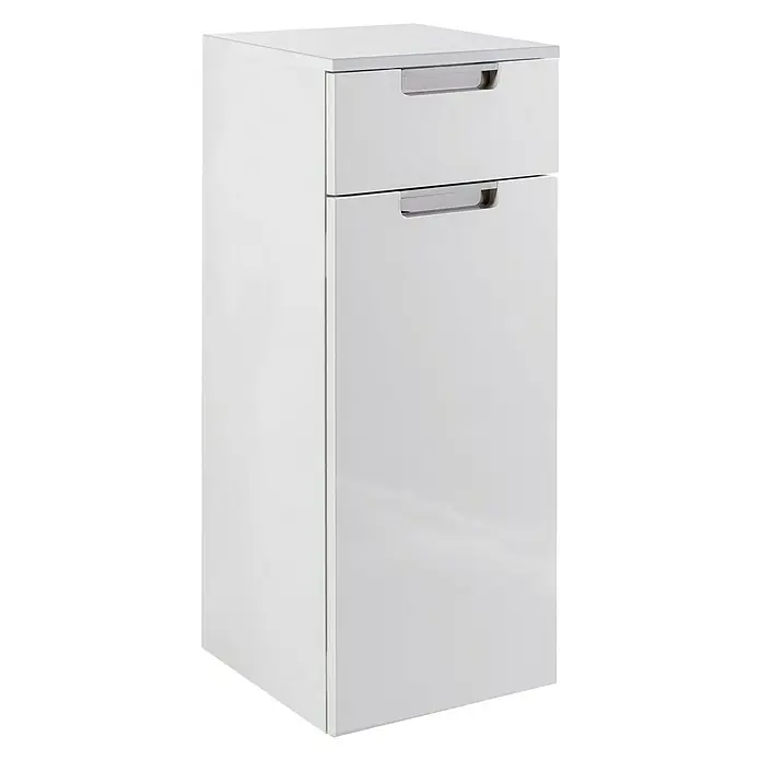 Schildmeyer Sunny Unterschrank - 33 x 35 x 88,5 cm, Weiß glänzend - Linke Seitenansicht