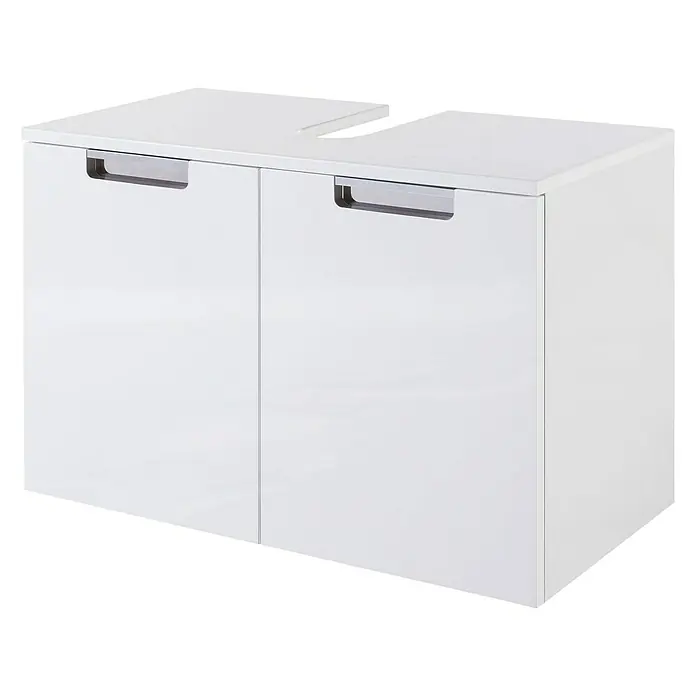 Schildmeyer Sunny Waschtischunterschrank - 65 x 35 x 46,5 cm, Weiß glänzend - Linke Seitenansicht