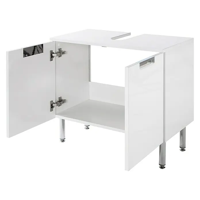 Schildmeyer Sunny Waschtischunterschrank - 65 x 35 x 46,5 cm, Weiß glänzend - Linke Seitenansicht