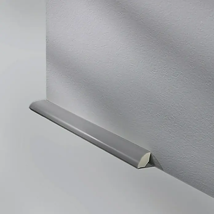 LOGOCLIC Polukružna kutna lajsna Sivi - 2,5 m x 14 mm x 14 mm, Polukružna - Živopisni prikaz
