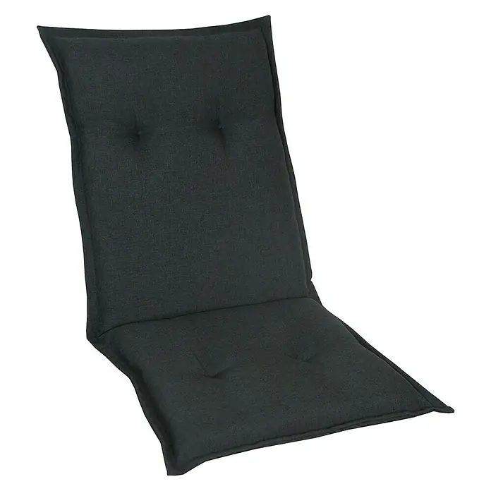 Sunfun Exclusive-Line Stuhlauflage - Niederlehner, Anthrazit, 100% Polyester - Vorderansicht
