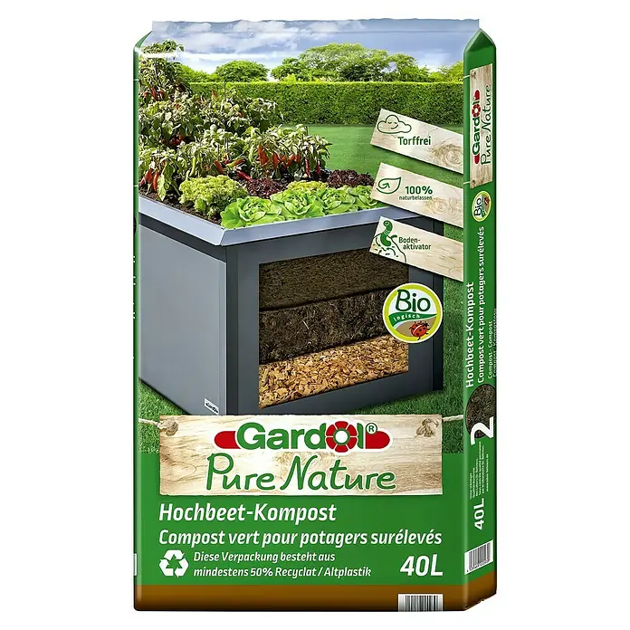 Gardol Pure Nature Kompost - 40 l - Vorderansicht