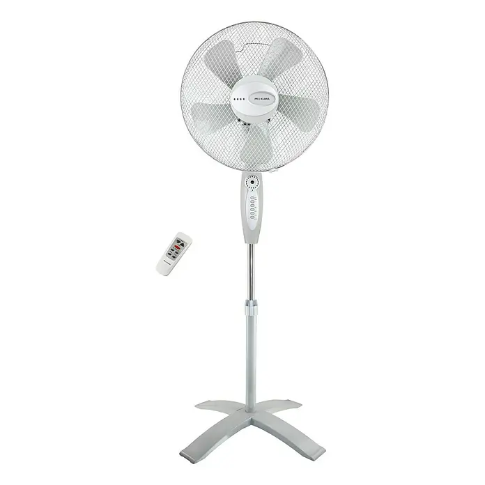 Proklima Standventilator - Weiß/Grau, Höhe: 135 cm, 55 W - Vorderansicht