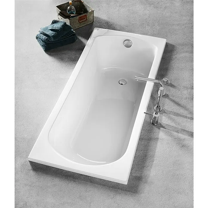 Camargue Arles Kada - D x Š: 170 x 75 cm, Sanitarni akril, Bijele boje