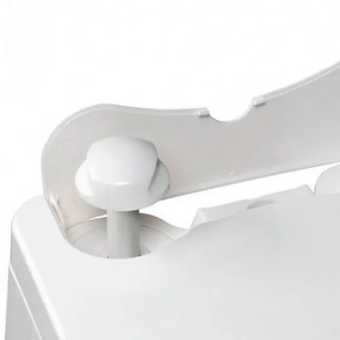Thetford Chemietoilette Porta Potti Excellence - Luxus groß, 21 l, Sitzhöhe: 44,3 cm, Weiß, Granit - Vorderansicht
