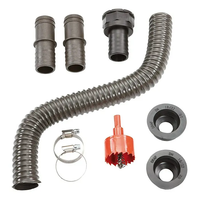 Garantia Verbindungs-Set Flex-Comfort - Schlauchlänge: 40 cm, Braun - Ansicht von oben