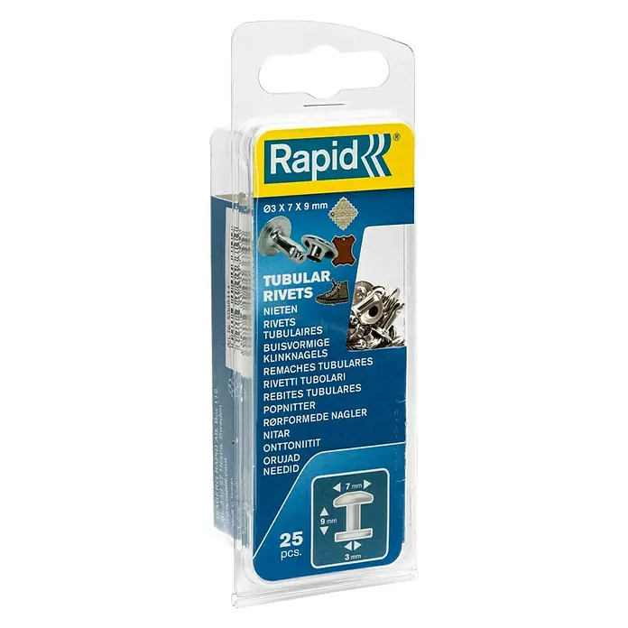 Rapid Remache tubular - 7 x 3 x 9 mm, 25 ud. - Vista de perfil izquierdo