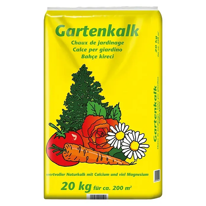 Gartenkalk - 20 kg, Inhalt ausreichend für ca.: 200 m² - Vorderansicht