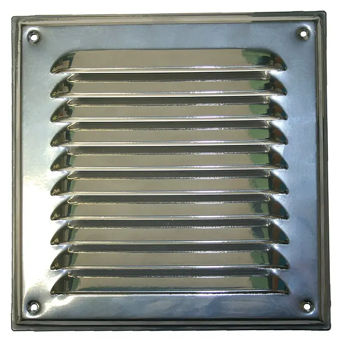 Air-Circle Abdeckgitter - 25 x 25 cm, Aluminium, Metallic - Vorderansicht