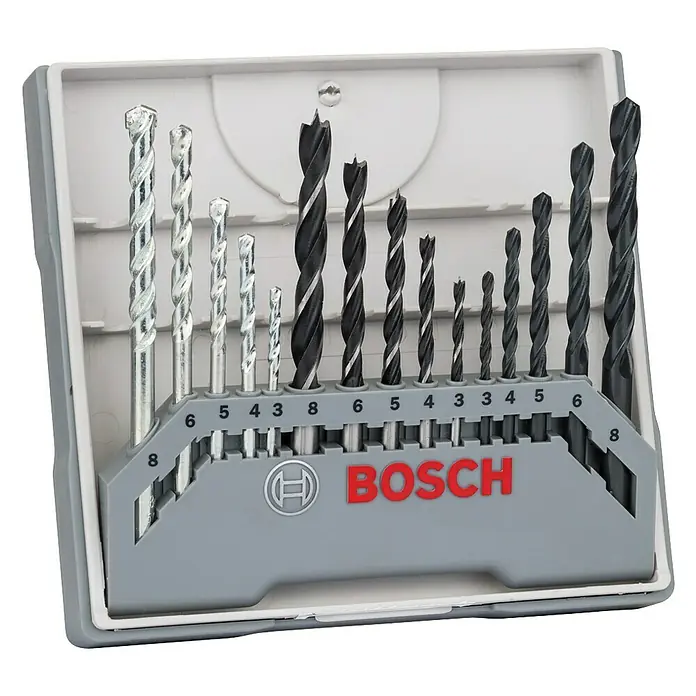 Bosch Bohrer-Set - 15 -tlg., Holz/Metall/Stein - Vorderansicht