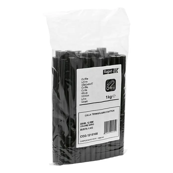 Rapid Barras termoadhesivas Pro - 12 mm, Negro, 1.000 g - Vista de perfil izquierdo