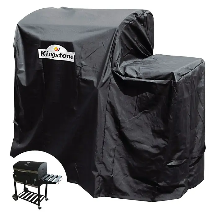 Kingstone Beschermhoes voor barbecue - Passend bij: Kingstone barbecuewagen Black Angus - Toepassingsvoorbeeld