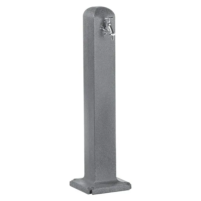 Wasserzapfstelle Poller - Darkgranite, Höhe: 90 cm - Vorderansicht