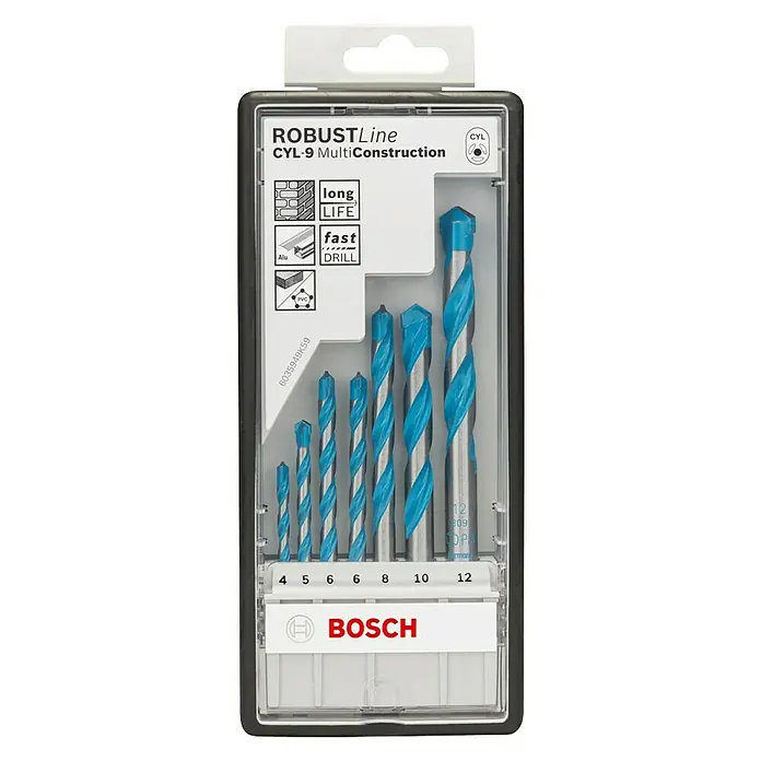 Bosch Mehrzweck-Bohrer-Set CYL-9 Multi Construction - 7 -tlg. - Vorderansicht