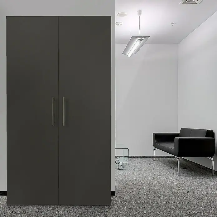 Respekta Schrankküche SKWGC - 104 cm, Mit Glaskeramikkochfeld, Grau - Stimmungsaufnahme