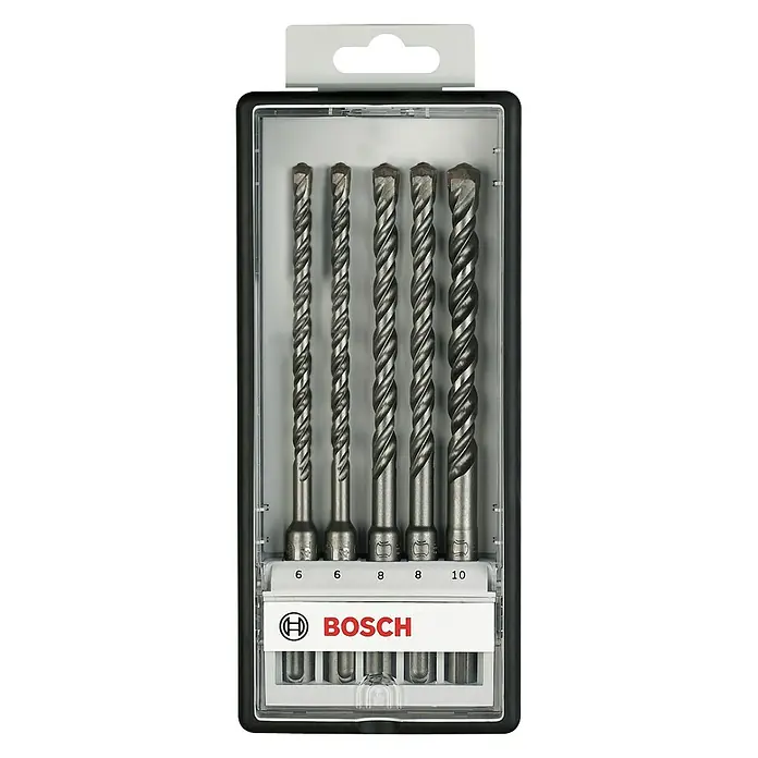 Bosch Set svrdla za beton SDS-Plus - 5 -dij., 6 mm - 10 mm - Pogled sprijeda